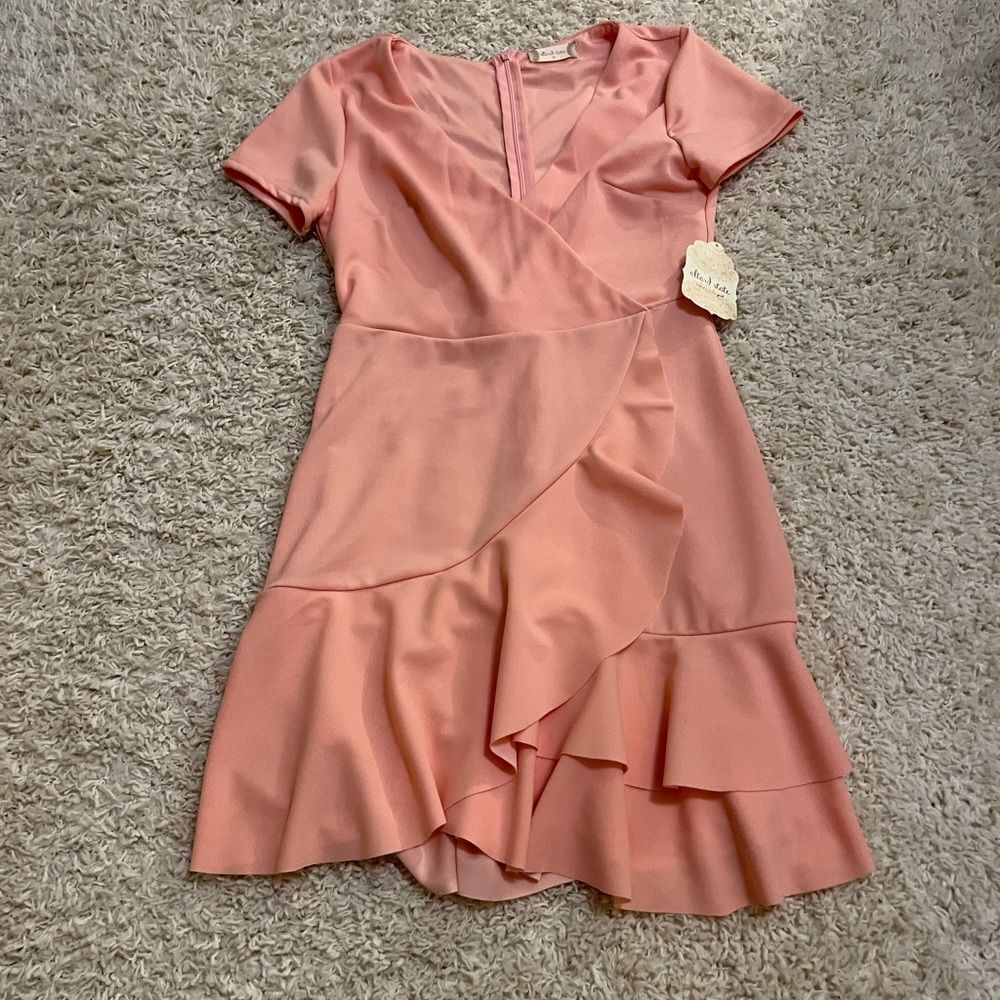 Altar'd State faux tie ruffle dress medium